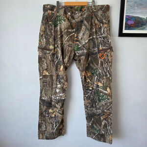 Men's Huntshield Camo Cargo Pants XXL Brown Green Hunting Streetwear Tactical